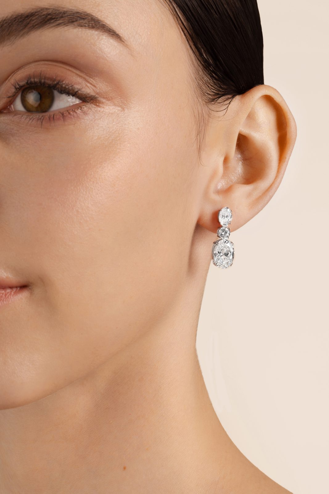 Diamond drop earrings